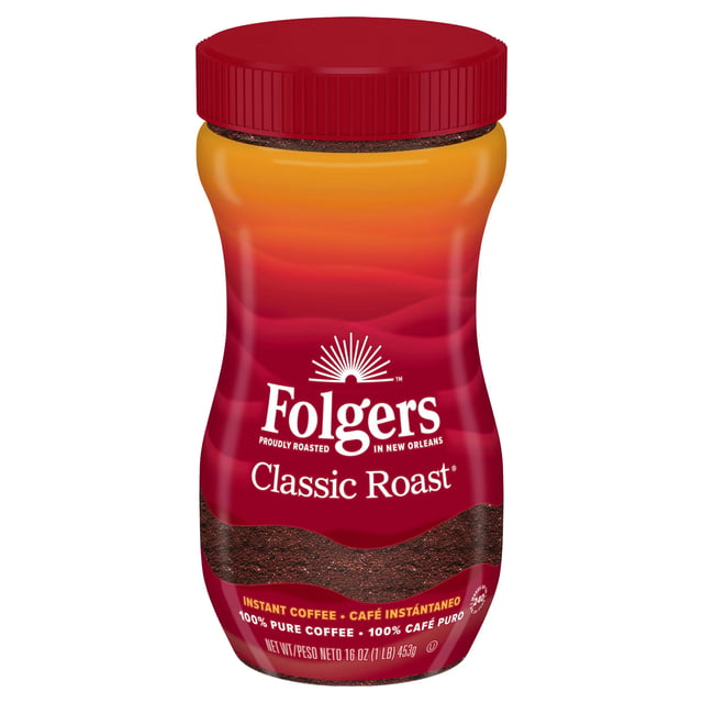 Folgers Classic Roast Instant Coffee 16 oz