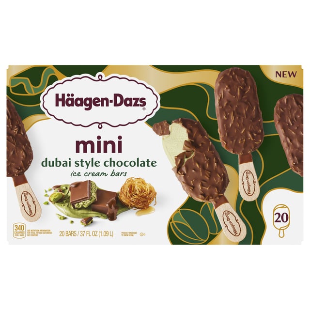 Häagen-Dazs Mini Dubai Style Chocolate Ice Cream Bars, 20-Count