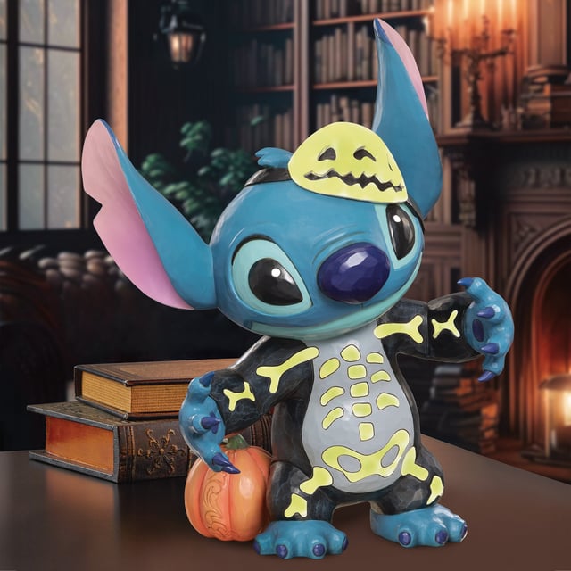 Disney Stitch Skeleton 17" Glow in the Dark Figurine by Jim Shore