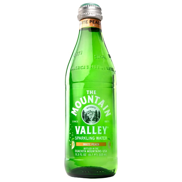 Mountain Valley Sparkling White Peach Water 24/330 mL
