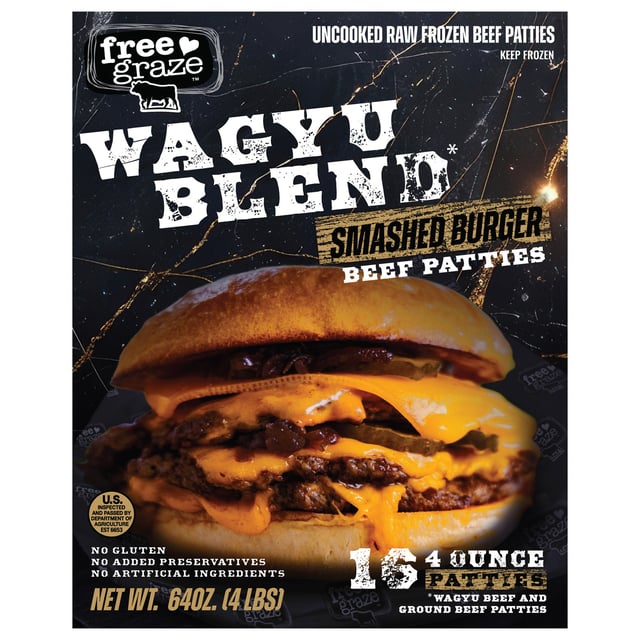 Miami Beef Wagyu Blend Smash Burger Patties, 4 lbs