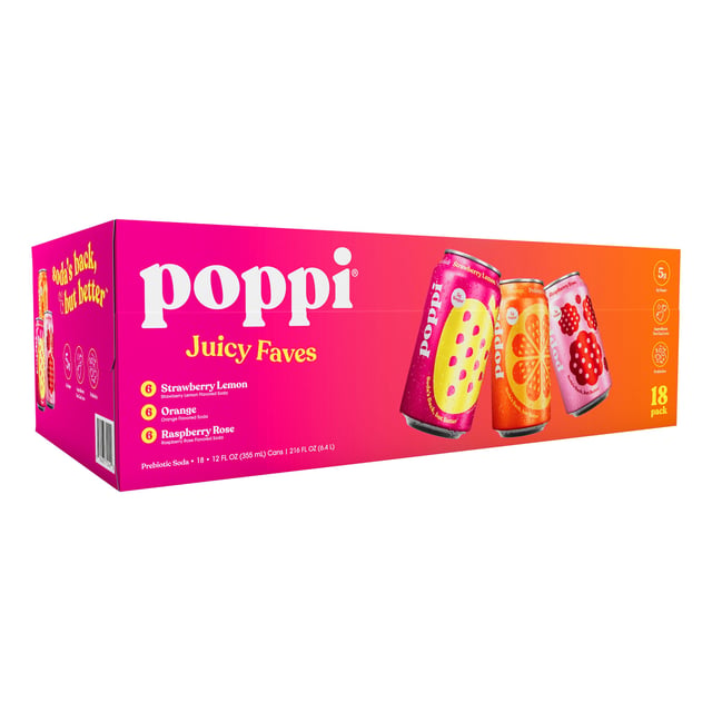 Poppi Juicy Variety 18 CT / 12 oz