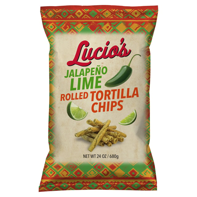 Lucio's Jalapeño Lime Rolled Tortilla Chips, 24 oz Bag