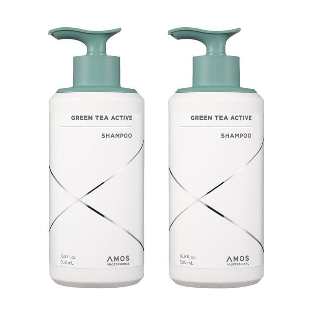 Amos Professional Green Tea Active Shampoo 2-Pack