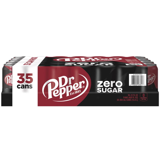 Dr Pepper Zero Sugar 35 Count, 12 fl oz Cans