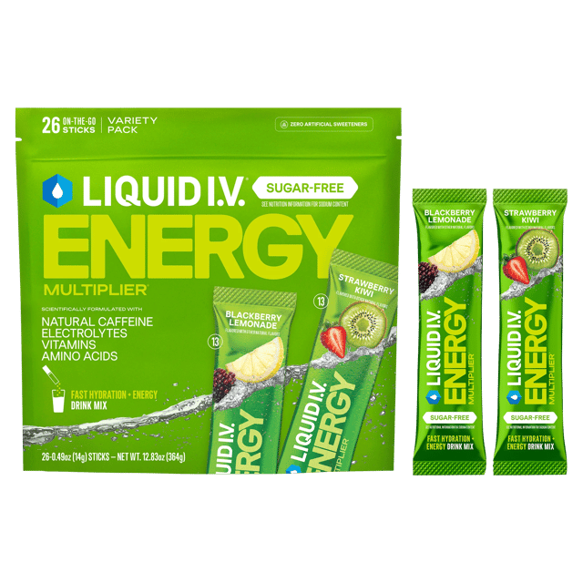 Liquid I.V. Sugar Free Energy Multiplier Variety Pack, 26 Count