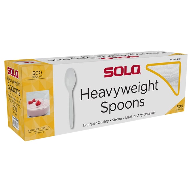 Solo White Heavyweight Spoons 500 Count