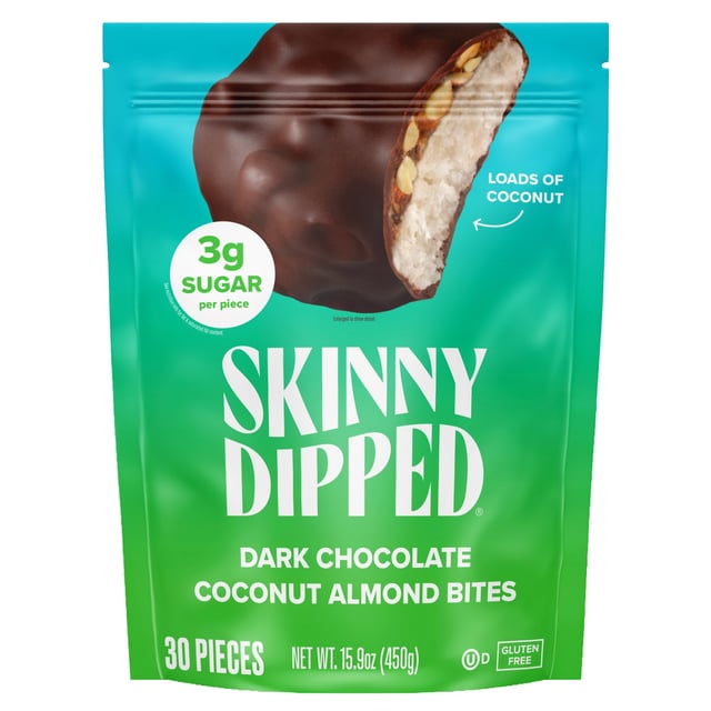 SkinnyDipped Dark Chocolate Coconut Almond Bites, 15.9 oz
