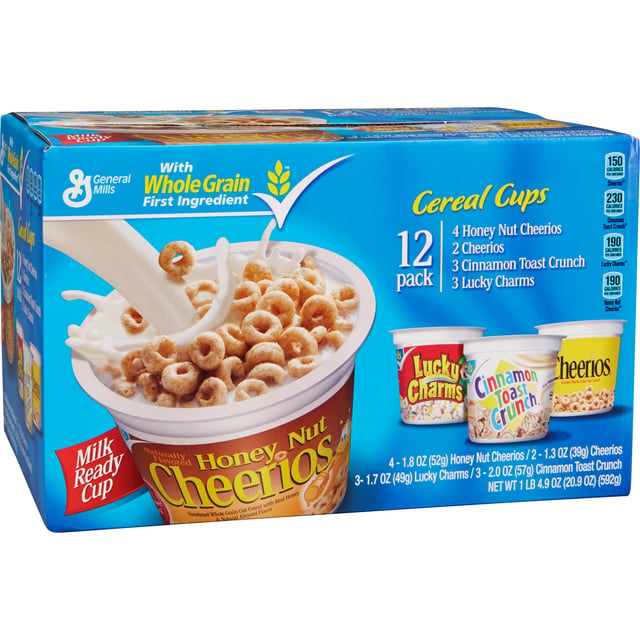 General Mills Cereal Cup Variety Pack, 12 Count