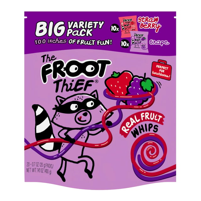 The Froot Thief Strawberry/Grape Fruit Whips 20 CT/0.7 oz (0.88 lb)