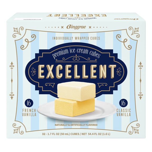 Binggrae Excellent Premium Ice Cream Cubes, 32 Count (1.7 fl oz each)