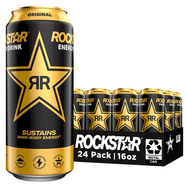 Rockstar Energy Drink, Original, 24-Pack 16 oz Cans