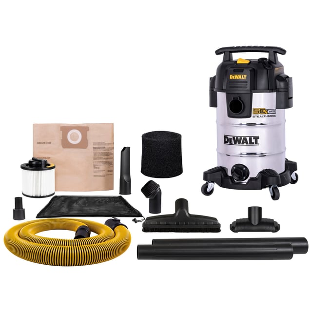DEWALT 8 Gallon Stainless Steel Stealth Wet/Dry Vacuum