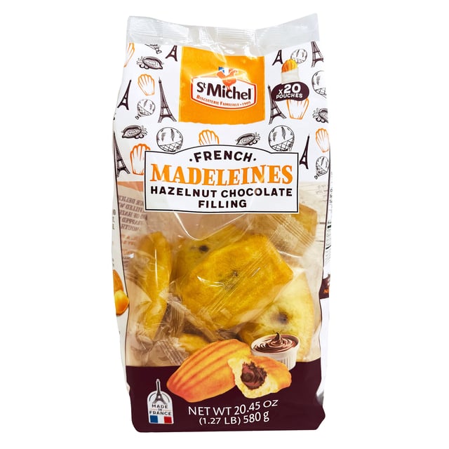 St Michel Madeleines Chocolate/Hazelnut Filled 20.48 oz