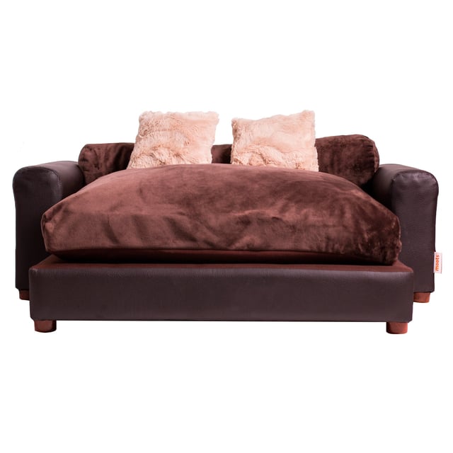 Leatherette Pet Sofa, Black or Chocolate, X-Large