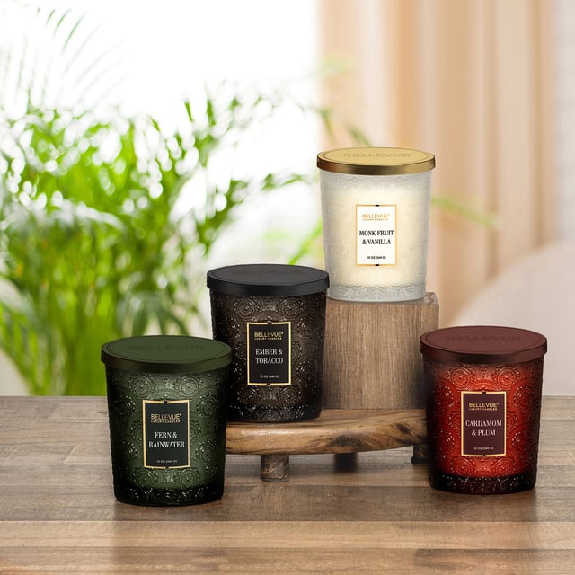 Bellevue Luxury Fall Candles 12 oz, 4-Pack