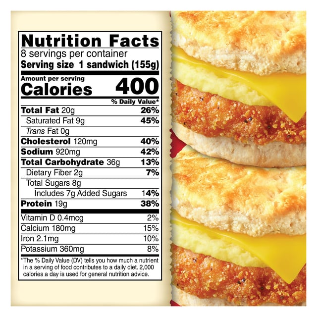 Jimmy Dean Spicy Chicken, Egg & Cheese Biscuit Sandwich, 8 Count
