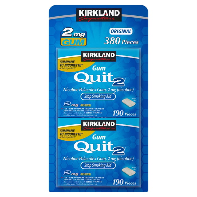 Kirkland Signature Quit2 2mg Original Gum 2 x 190 Count