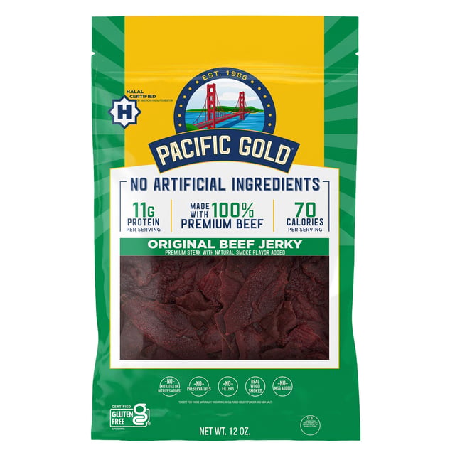 Pacific Gold Halal Beef Jerky 12 oz