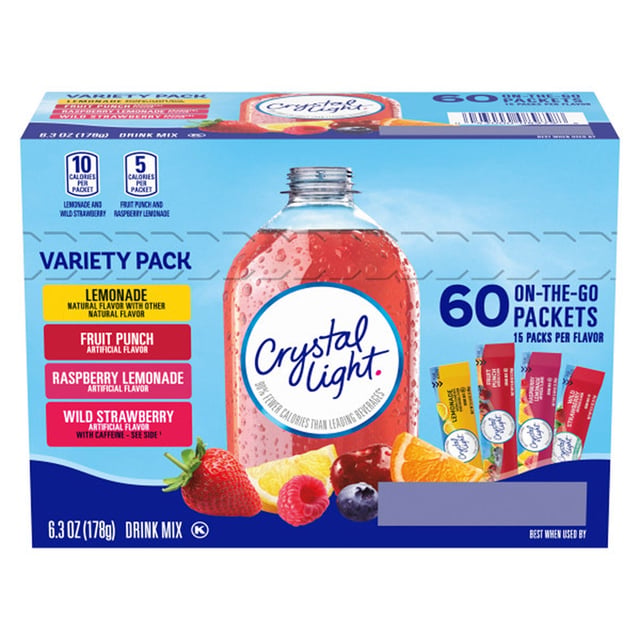 Crystal Light On The Go Variety Pack 60 Count