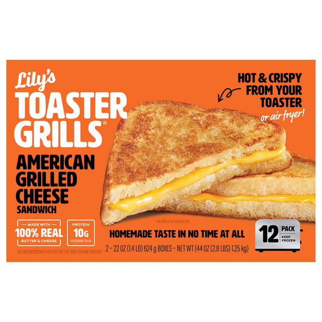 Lily's Toaster Grills American Grilled Cheese Sandwiches, 12 CT