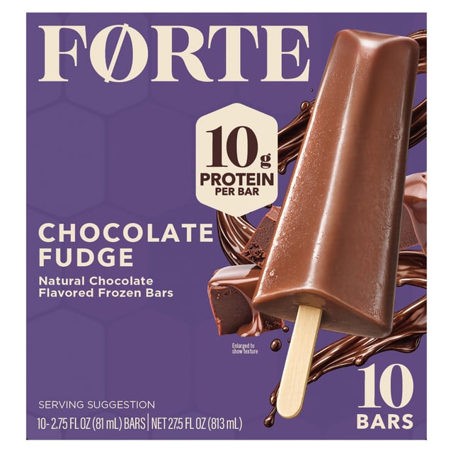 JonnyPops Forte Chocolate Fudge Bars, 10-Pack (2.75 oz each)