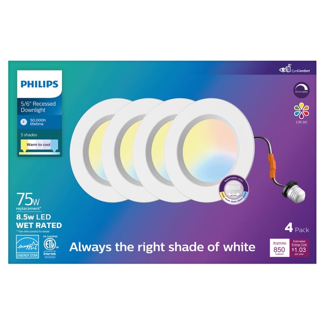 Philips 5/6" Retrofit Downlight 4-Pack