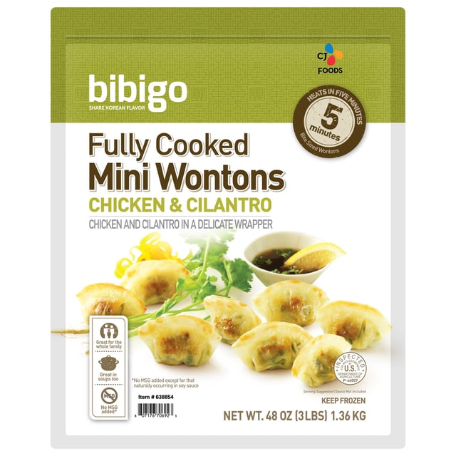 Bibigo Mini Chicken Wontons 48 oz (3 lbs)