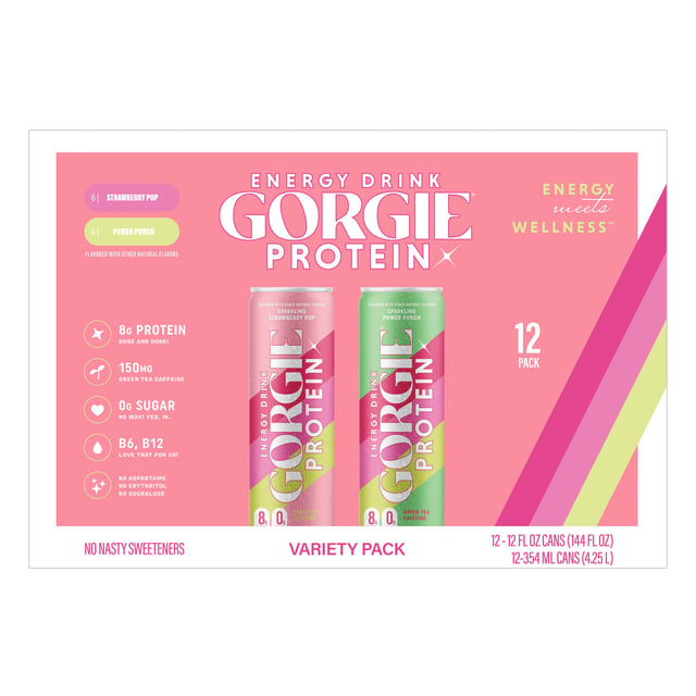 Gorgie Protein Energy Variety Pack, 12 ct / 12 oz