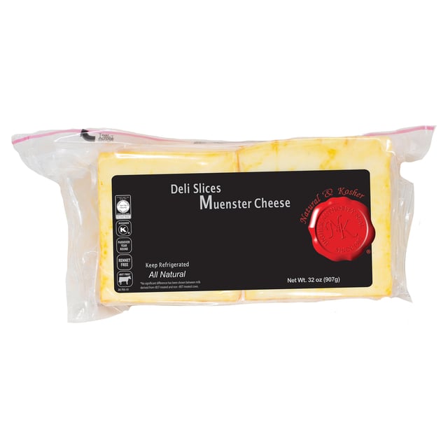 Kosher Sliced Muenster Cheese, 32 Ounces