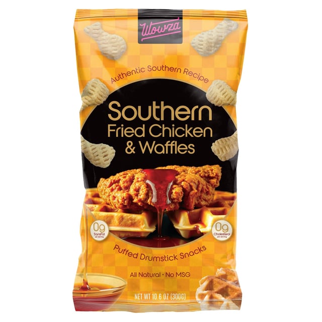 Wowza Southern Fried Chicken & Waffles Puffed Drumstick Snacks, 10.6 oz