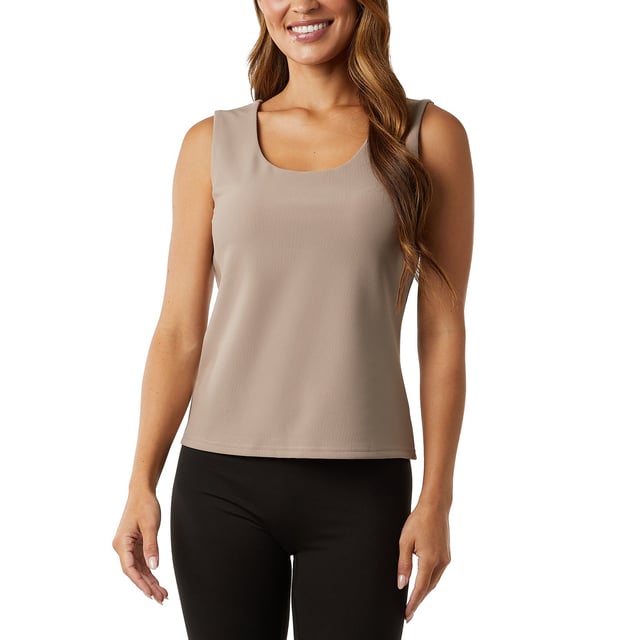 32 Degrees Women's Ribbed Tank with Built-In Bra
