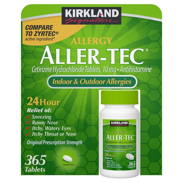 Kirkland Signature Aller-Tec 10mg, 365 Tablets