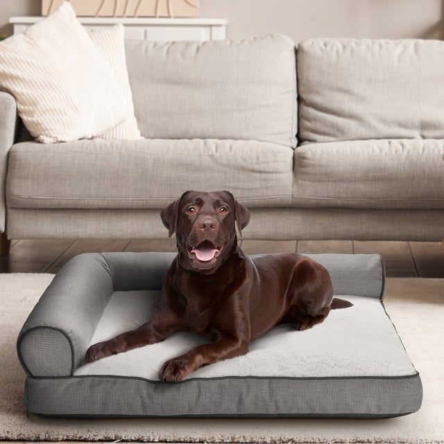 Kirkland Signature L-Shaped Bolster Pet Bed, 42" x 36"