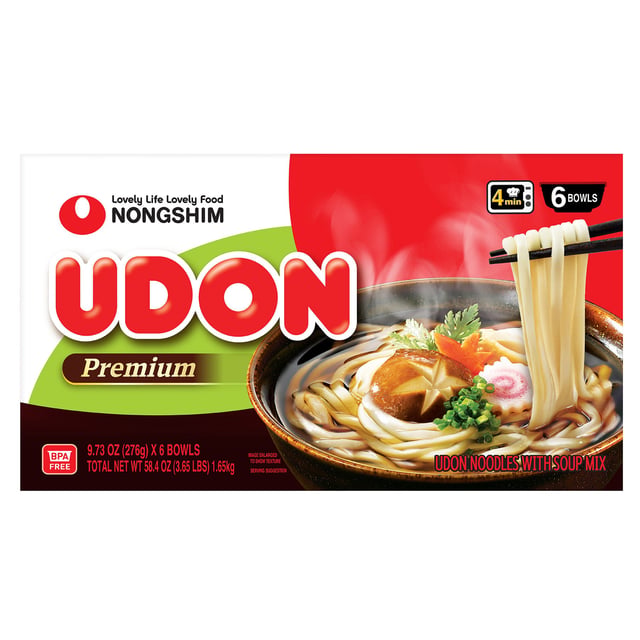 Nongshim Udon Noodle Bowl, 6-Count / 9.73 oz