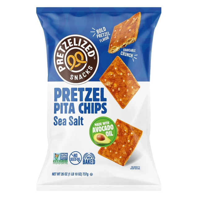 Pretzelized Pretzel Pita Chips, 26 oz (1.62 lbs)