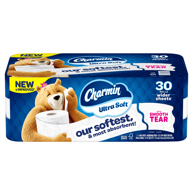 Charmin Ultra Soft 835 Sq Ft 30 Roll / 213 Sheets