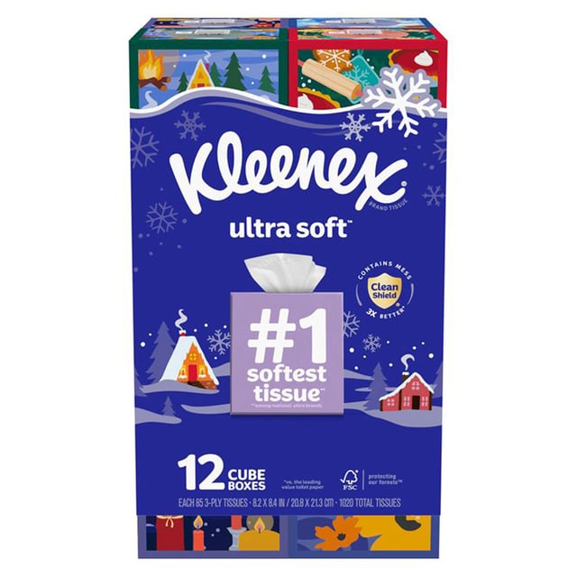 Kleenex Facial Tissue Upright 12/85 Count 3-Ply
