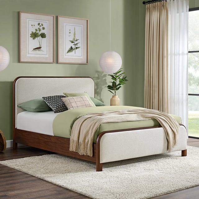 Thomasville Daxton Queen Wood and Upholstered Bed Frame