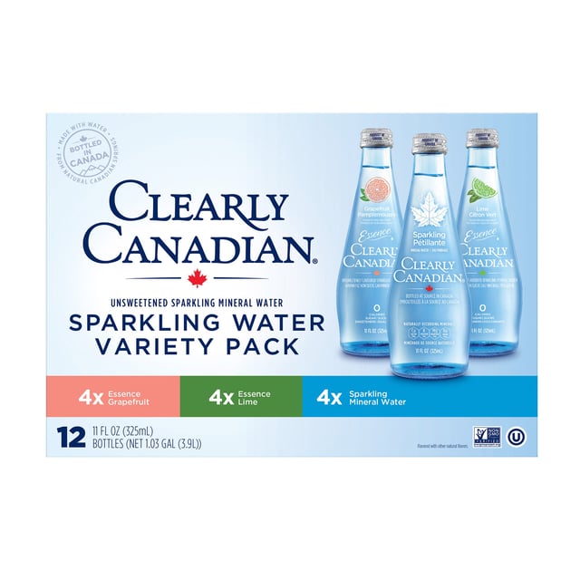 Clearly Canadian Sparkling Water Variety Pack, 12 ct / 11 oz