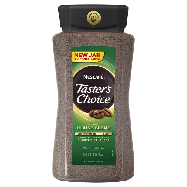 Nescafe Taster's Choice Instant Decaf Coffee House Blend 14 Ounces