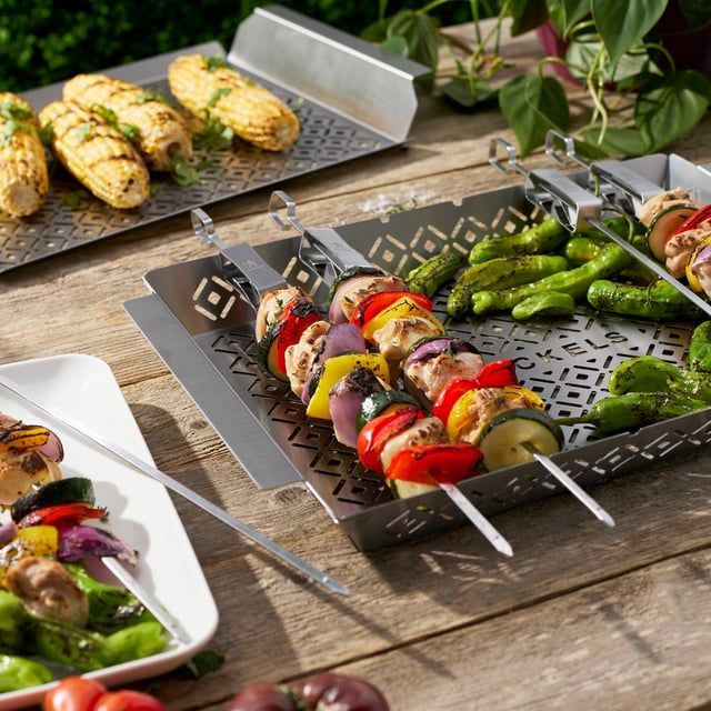Henckels Kabob and Grill Basket Set, 10-Piece