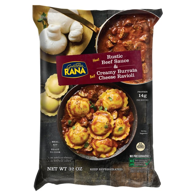 Rana Burrata Ravioli with Beef Sauce, 32 oz (2 lbs)