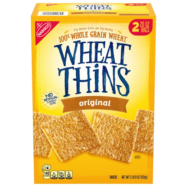 Nabisco Wheat Thins Original Whole Grain Wheat Crackers, 2/20 oz