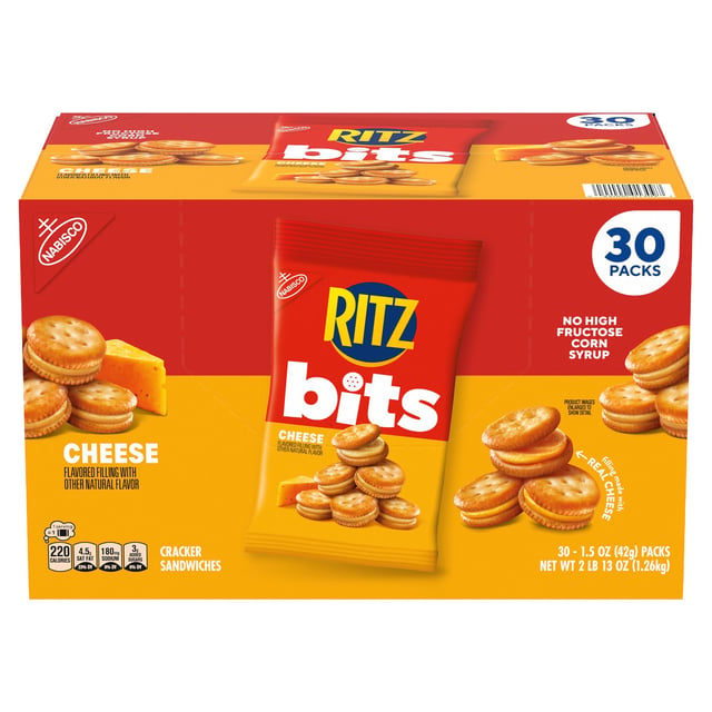 Nabisco RITZ Bits Cheese Sandwich Crackers 30/1.5 oz