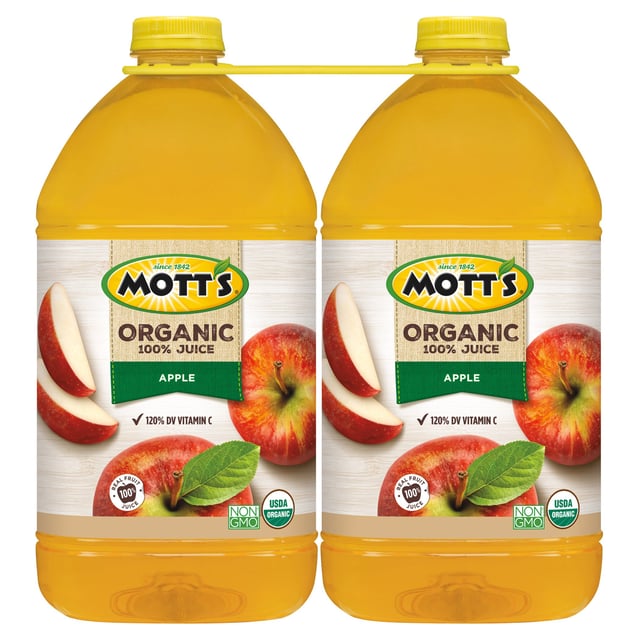 Mott's Organic Apple Juice, 2/128 FL OZ (8 Quarts)