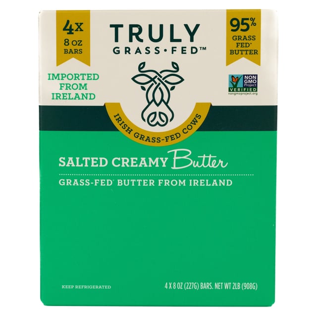 Truly Grass-Fed Irish Butter Salted 4/8 oz
