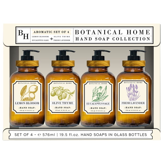 H+B Botanical Home Hand Soap, 4 Pack, 19.5 fl oz Each