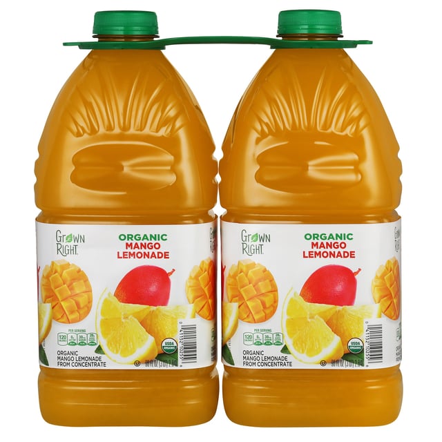 Grown Right Organic Mango Lemonade 2/96 oz Bottles