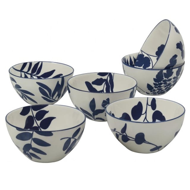 Certified International 6" Blue Arbor Bowl Set, 6-Piece
